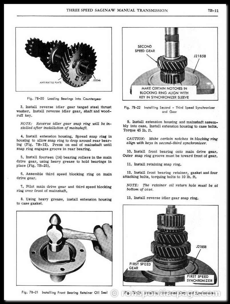 Section 7B 3Speed Saginaw Manual Transmission (11 of 14)